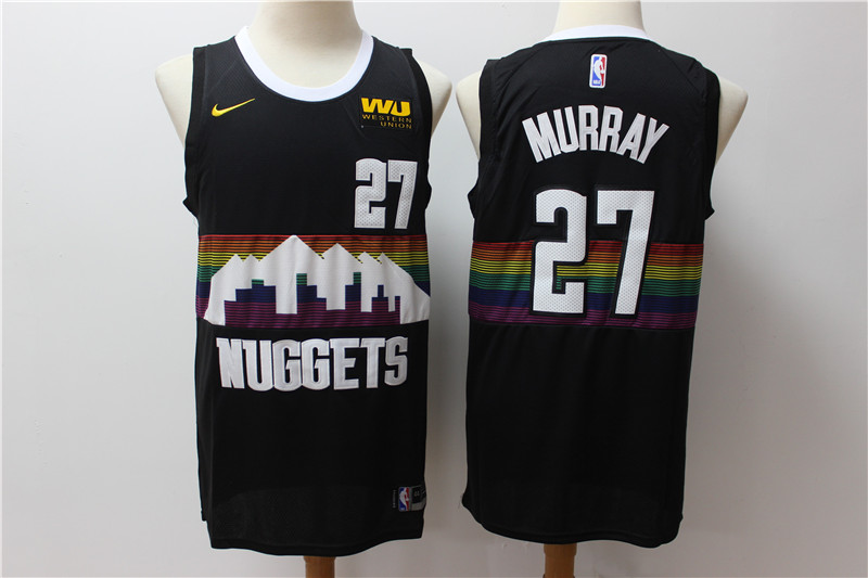 Men Denver Nuggets #27 Murray Black Game Nike NBA Jerseys